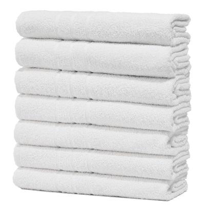 Kit Com 7 Toalhas De Rosto Para Hotel - Profissional Prata - Branco
