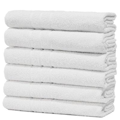 Kit Com 6 Toalhas De Rosto Para Hotel - Profissional Prata - Branco