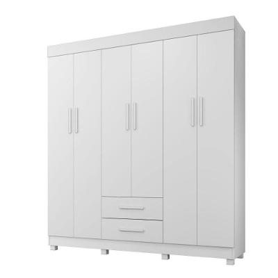 Guarda Roupa Copacabana New 6 Portas 2 Gavetas Benetil Móveis Branco