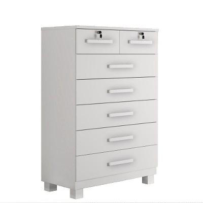 Cômoda New Barcelona 7 Gavetas Com Chave Benetil Móveis Branco