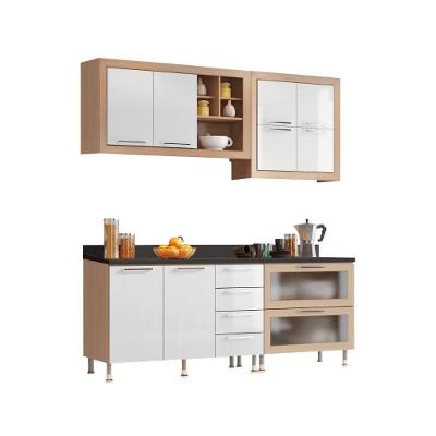Cozinha Ditália Aspen Com Tampos Carv/branco A58