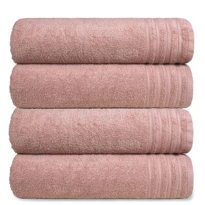 Kit 4 Toalha De Rosto Grande Fio Penteado 100% Algodão - Twist - Rosa
