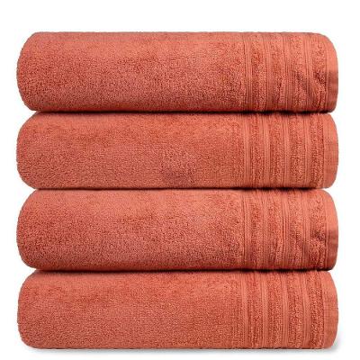 Kit 4 Toalha De Rosto Grande Fio Penteado 100% Algodão - Twist - Ferrugem