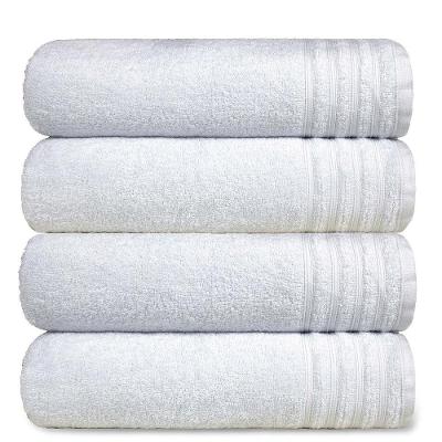 Kit 4 Toalha De Rosto Grande Fio Penteado 100% Algodão - Twist - Branco