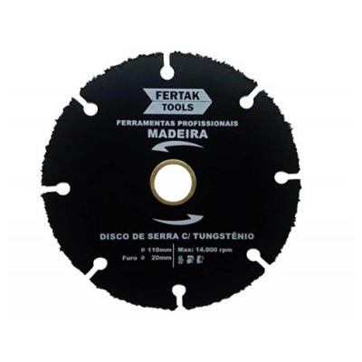 Disco De Serra Com Tungstênio 110 X 20mm Para Madeira - Fertak