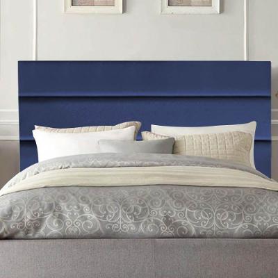 Cabeceira Estofada Argentina 195cm King Size Para Cama Box Quarto Suede Azul Marinho