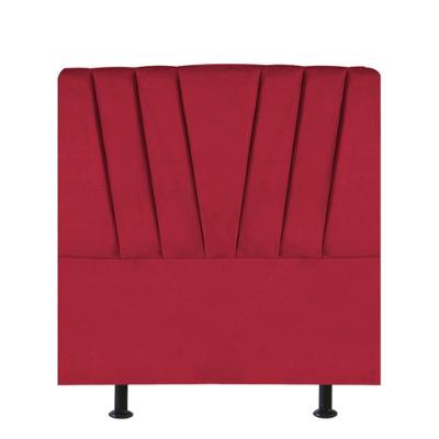 Cabeceira Estofada Bélgica 100cm Solteiro Para Cama Box Quarto Corino Vermelho