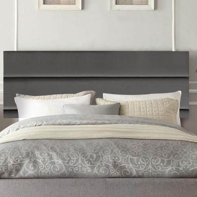 Painel Estofada Argentina 140cm Casal Para Cama Box Quarto Suede Cinza Escuro Grafite