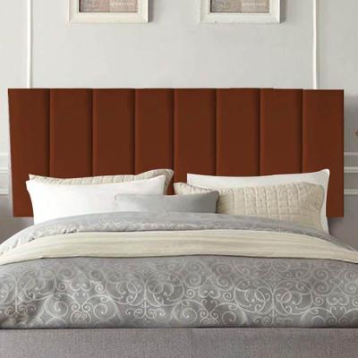 Painel Estofada Carla 140cm Casal Para Cama Box Quarto Suede Terracota Telha