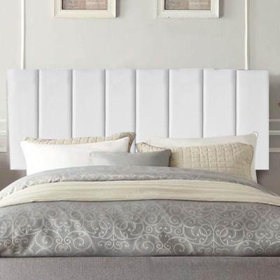Painel Estofada Carla 90cm Solteiro Para Cama Box Quarto Corino Branco