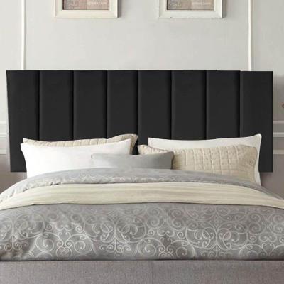 Painel Estofada Carla 90cm Solteiro Para Cama Box Quarto Corino Preto