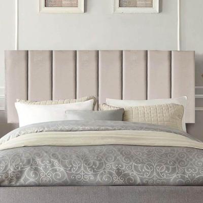 Painel Estofada Carla 90cm Solteiro Para Cama Box Quarto Corino Bege
