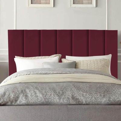 Cabeceira Estofada Carla 195cm King Size Para Cama Box Quarto Suede Bordô