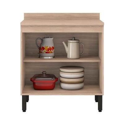 Balcão Firenze 80cm 2 Portas Com Tampo 93221 Demóbile Avena Touch E Grafito