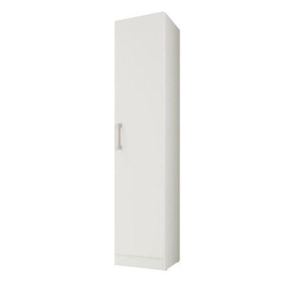 Armario Multiuso 1 Porta 3 Prateleiras Lavanda Kits Paraná Cor:branco White Branco White