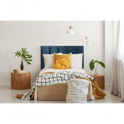 Kit 5 Placas Estofadas Cabeceira Cama Solteiro 20x60cm Branco Off White