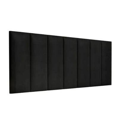 Kit 10 Placas Estofadas Cabeceira Cama King 20x60cm Preto
