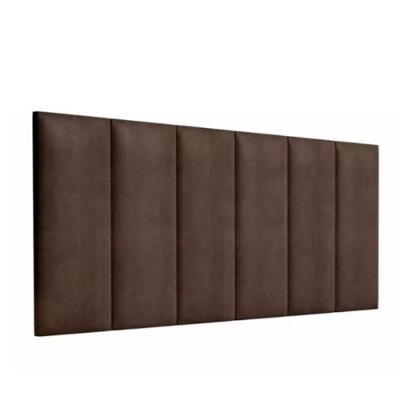 Kit 5 Placas Estofadas Cabeceira Cama Solteiro 20x60cm Marrom