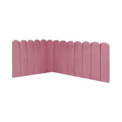 Cabeceira Painel Cama King Box Nuvem Suede Sandy 195 Cm Cor:rosa