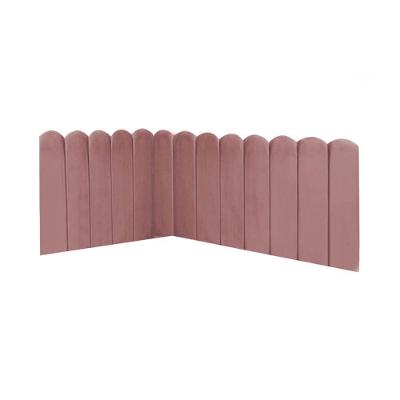 Cabeceira Painel Cama King Box Nuvem Suede Sandy 195 Cm Cor:rosê