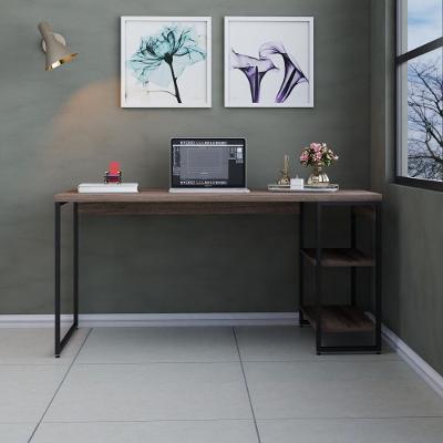 Mesa C-estante Baixa 150x64x75cm C-02 Prateleiras Nogal - Est.preta Nogal - Est.preta