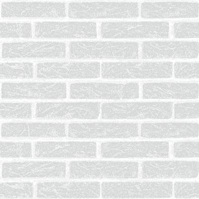 Papel De Parede Vinilico Tijolinho Cinza Claro.
