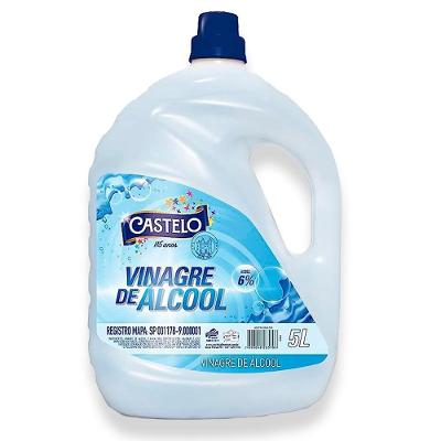 4 Galão Vinagre De álcool Castelo Limpeza Bactericida 6%a 5l
