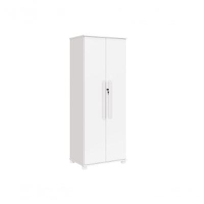 Multiuso Dallas 100% Mdf Pés Em Madeira Com Chave Branco