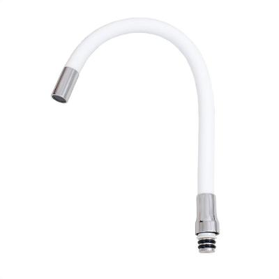 Tubo Articulado Silicone Branco Arejador Latão Cromado