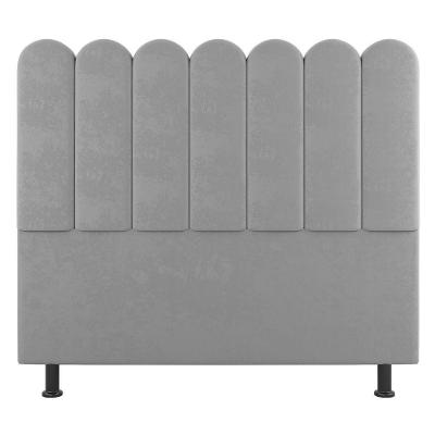 Cabeceira Cama Box Casal Lana 140cm Suede Cinza Claro - Abmaza