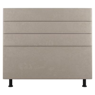 Cabeceira Cama Box Casal King Size Malik 195cm Suede Bege - Abmaza