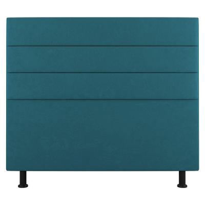 Cabeceira Cama Box Casal King Size Malik 195cm Suede Turquesa - Abmaza