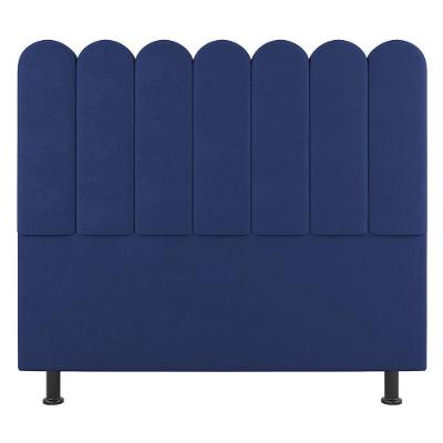 Cabeceira Cama Box Casal King Size Lana 195cm Suede Azul - Abmaza