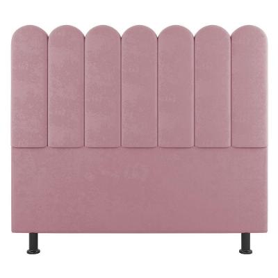 Cabeceira Cama Box Casal King Size Lana 195cm Suede Rosê - Abmaza