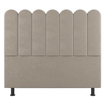 Cabeceira Cama Box Casal King Size Lana 195cm Suede Bege - Abmaza