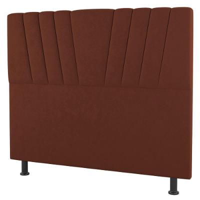 Cabeceira Cama Box Casal Queen Size Dublin 160cm Suede Terracota - Abmaza