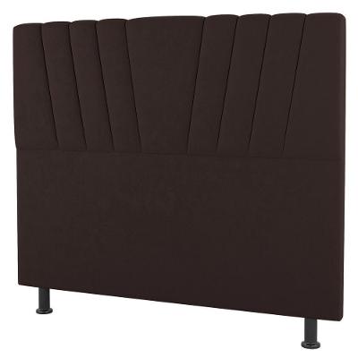 Cabeceira Cama Box Casal Queen Size Dublin 160cm Suede Marrom - Abmaza