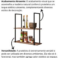 Kit Adega Com Espelho E Prateleira Aurora Demolição Preto - 7