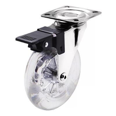 Rodizio Giratório Siliconado C/ Freio 100mm - Soprano