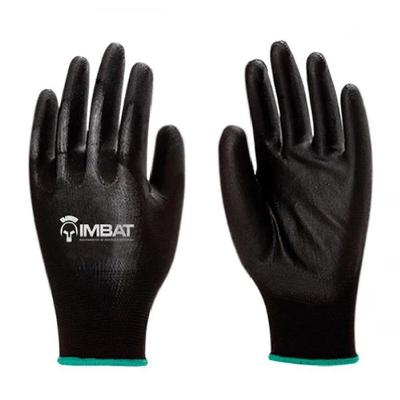 Luva De Poliéster C/ Pu Preto - Imbat P