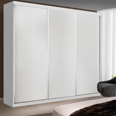 Guarda Roupa Casal 3 Portas De Correr 4 Gavetas Itália Minastex Branco