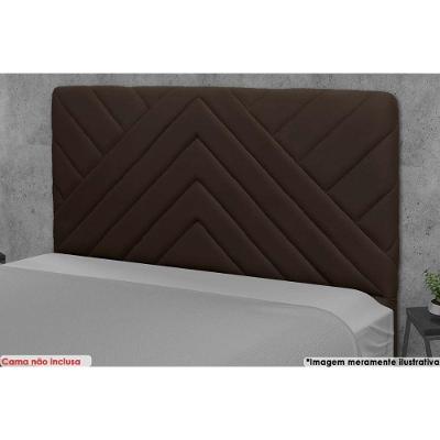 Cabeceira Cama Box Estofada Casal Casal Sky Plus Veludo Cacau - Simbal