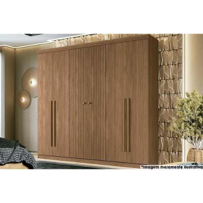 Guarda Roupa Casal 6 Portas e 4 Gavetas Buriti Jatoba - Santos Andirá