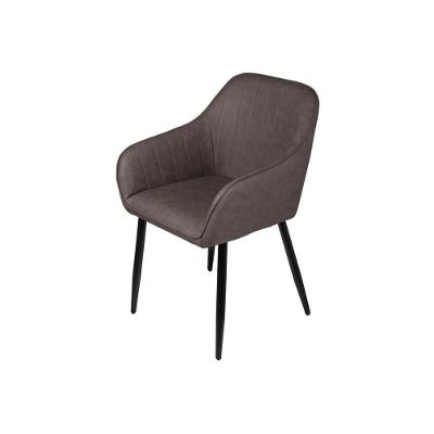 Poltrona Volga Pu Café Base Metal