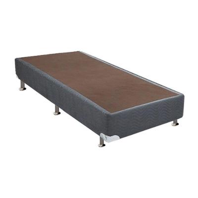 Cama Box Base Solteiro Universal Suede Gray (88x188x20) - Ortobom