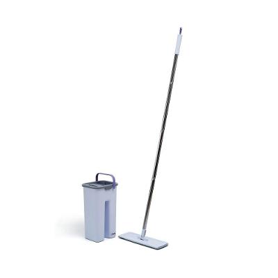 Mop Simplo Slim Com Balde Ultra Compacto E Esfregão De Microfibra