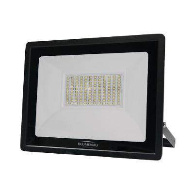 Refletor Blumenau De Led Slim 100w Preto Bivolt 6500k Luz Fria