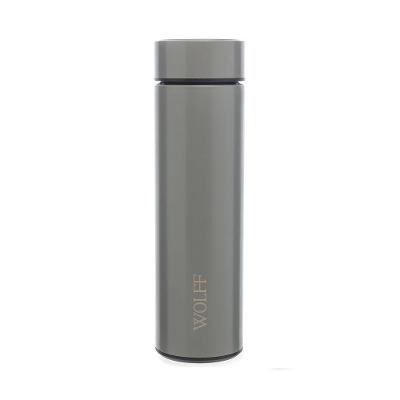 Garrafa Térmica Em Aço Inox Com Termômetro Led 500ml Cinza