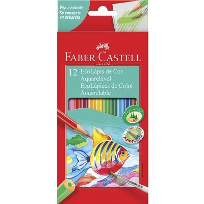 Lápis De Cor Ecolápis Aquarelável 12 Cores - Faber-castell