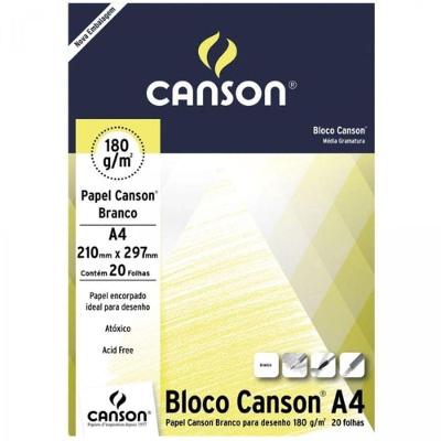 Bloco Desenho A4 180g- 20 Folhas - Canson